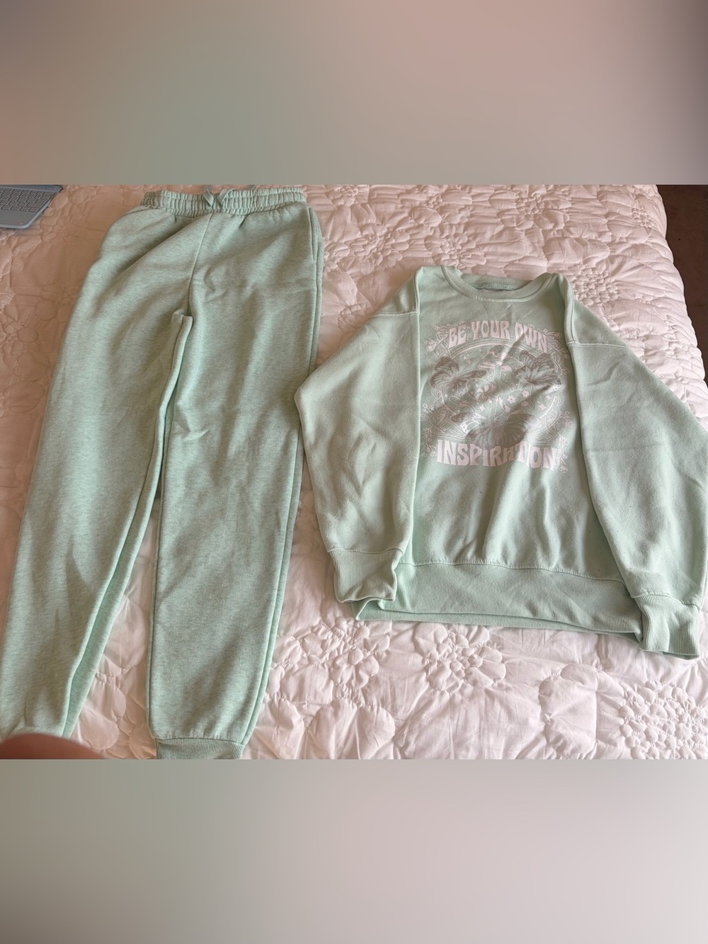 Girls' Mint Green Matching Sweatset